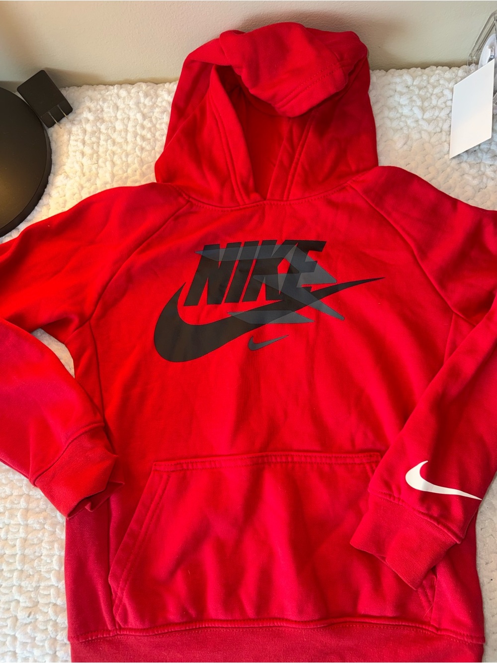 Nike Kids' Red Logo Hoodie